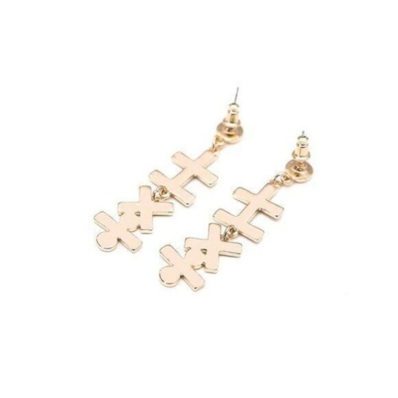 Subtraction Multiplication Drop Earrings - Picture 4 of 4